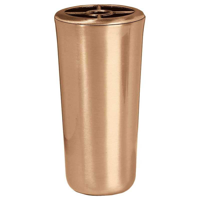 Vaso portafiori per cimitero 20x10cm - In bronzo, con interno rimovibile - Da parete 8594-P1