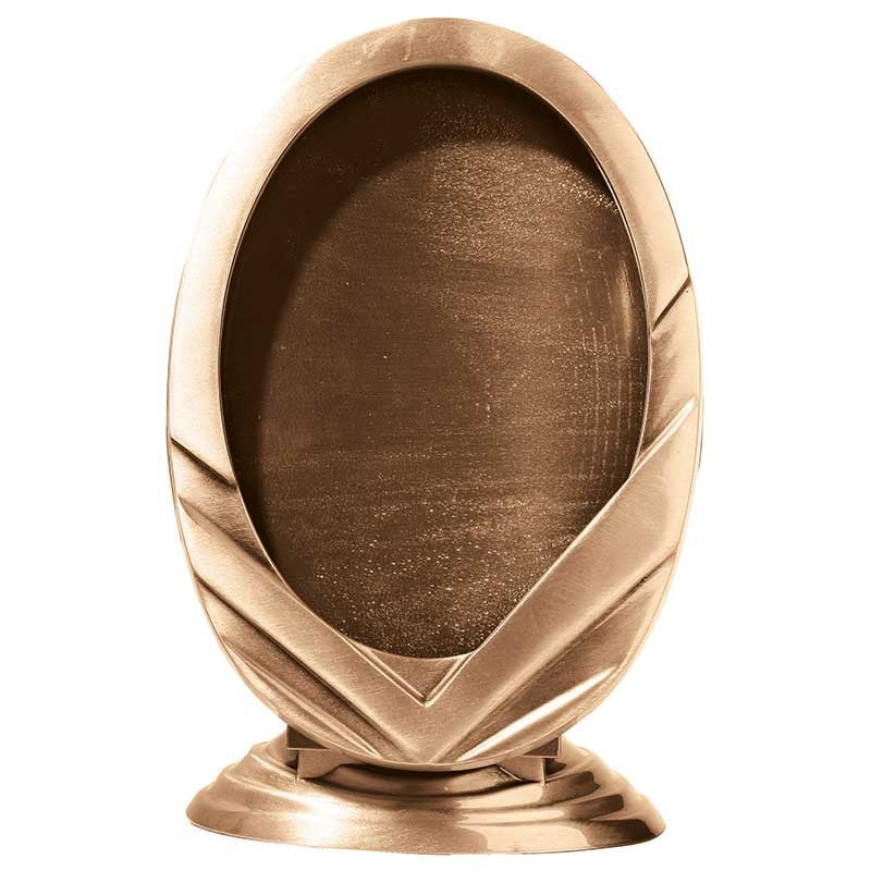 Cornice in bronzo per fotoceramica ovale - 13x18cm - Da appoggio - 891