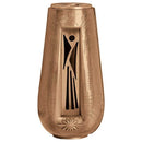 Vase à fleurs pour cimetière 30x15cm - Bronze, avec intérieur en plastique - Sur pied 8920-P22