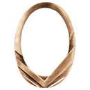 Marco de bronce para fotocerámica oval - 13x18cm - Para pared - 897