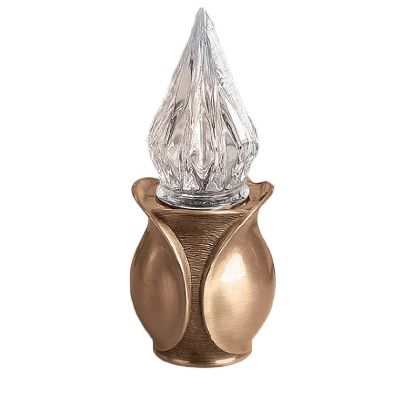 Lampada votiva per ossari da 12x7cm - In bronzo, a parete 9038