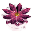 Cristales para la decoración de lapidas - Copo De Nieve de cristal morado 8,5cm
