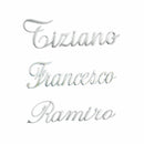 Lettres de pierre tombale en acier - Style cursif en acier inoxydable - Tôle perforée