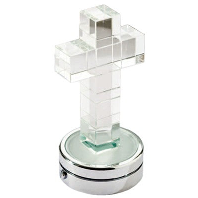 Flamme pour lampe votive - Croix en cristal 6cm