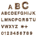 Letras en bronce para lápidas y nichos - Fuente Avant - 25 unidades de la misma letra