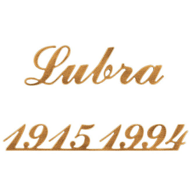 Lettere per lapidi in bronzo - Stile Corsivo Largo - Lamiera traforata