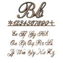 Letras en bronce para lápidas y nichos - Fuente Cursiva 2000 - Letras sueltas o soldadas