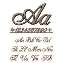 Lettere per lapidi saldati in bronzo - Stile Corsivo 2003 - Caratteri singoli o saldati