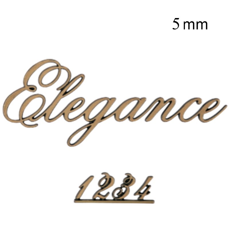 Bronze-Grabsteinbuchstaben 5 mm dick - Stil Eleganz - Lochblech