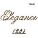 Letras en bronce para lápidas y nichos - Fuente Elegance - Chapa cortada por láser de 3mm