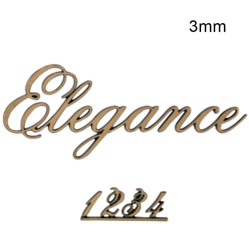 Lettere per lapidi in bronzo da 3mm di spessore - Stile Elegance - Lamiera traforata