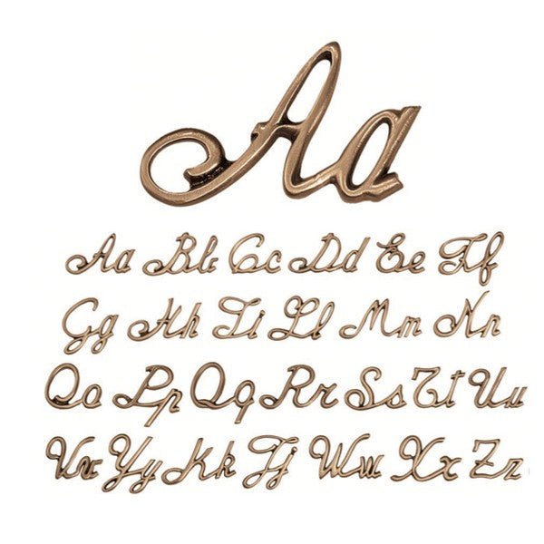Lettere per lapidi - Pacchetto da 25 lettere - Stile Corsivo Elegant - Caratteri singoli