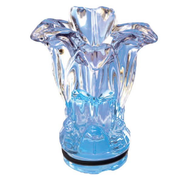 Flamme für Votivlampe - Hellblaue Kristall-Lilie 10.5cm