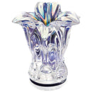 Tulipa en cristal para lamparas - Lirio de cristal iridiscente 10,5 cm