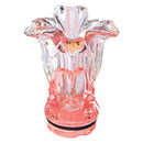 Tulipa en cristal para lamparas - Lirio de cristal rosa 10,5 cm