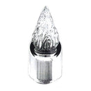 Farol luz a pilas para lápida CilIndro 18x8cm - En acero con llama de cristal tallado - De pared