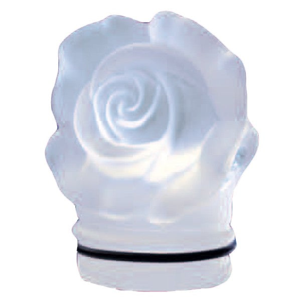 Petite flamme pour lampe votive - Petite rose en cristal givré 7.5cm