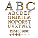 Letras en bronce para lápidas y nichos - Fuente Romano patinado - 25 unidades de la misma letra