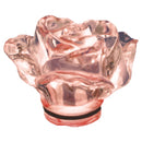 Tulipa en cristal para lamparas - Rosa de cristal rosa 10cm