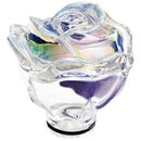 Tulipa en cristal para lamparas - Rosa De Suelo de cristal iridiscente 13cm