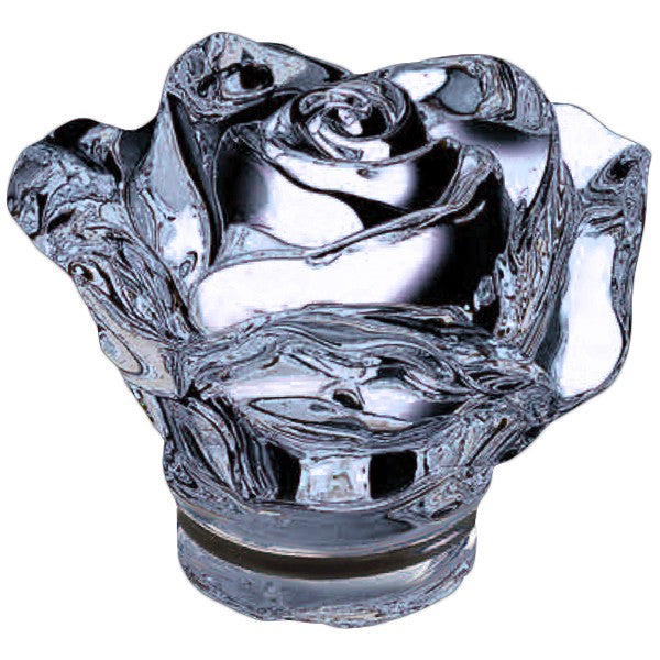 Fiamma per lampada votiva - Rosa in cristallo 10cm