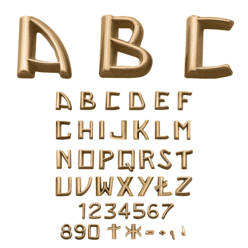 Lettere per lapidi - Pacchetto da 25 lettere - Stile Thomas - Caratteri singoli
