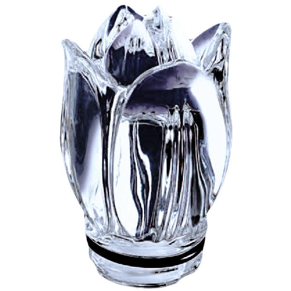 Sugerencias y arreglos funerarios para la renovación de la decoración del nicho funerario - Tulipán de cristal 10,5cm - Lámpara decorativa llama